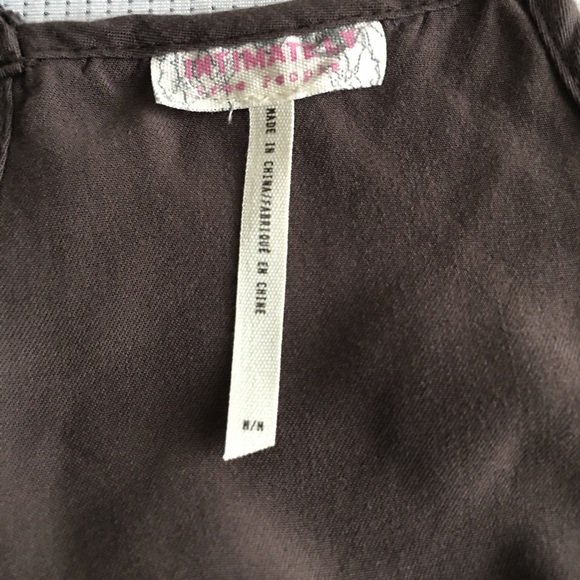 Free People Tattered Up Brown Slip Dress - Picture 5 of 8